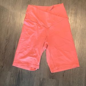 Offline aerie cross front pink bike shorts
